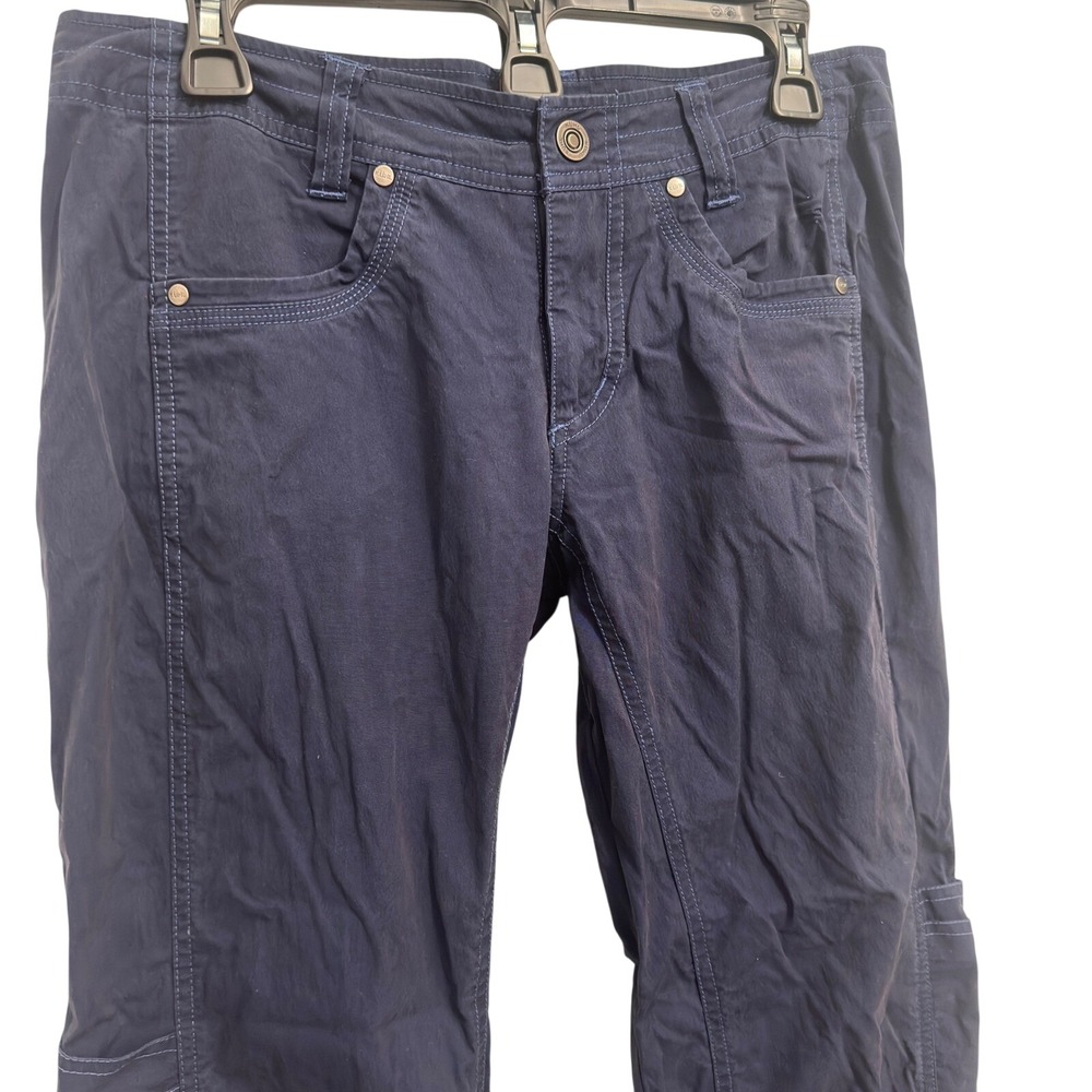 KUHL Hiking Pants Womens 6 Navy Blue Cotton Blend Utility Straight Leg Gorpcore